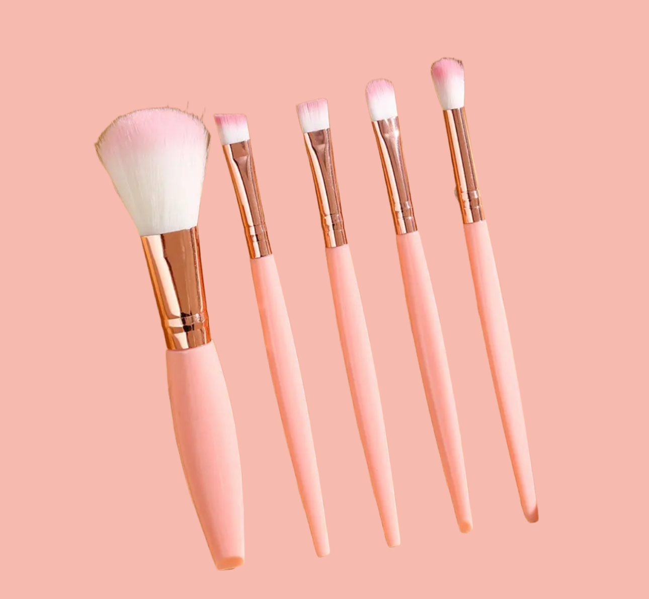 Pink Travel Make Up Brush Set